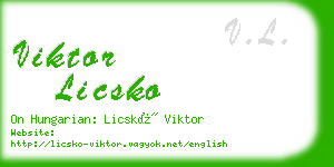 viktor licsko business card